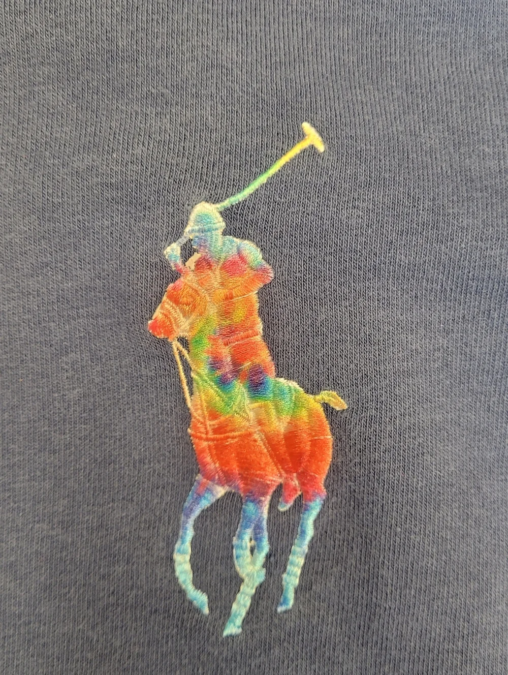 Polo Ralph Lauren Blue Rainbow Pony Zip-up Hooded Sweatshirt Youth M 10-12